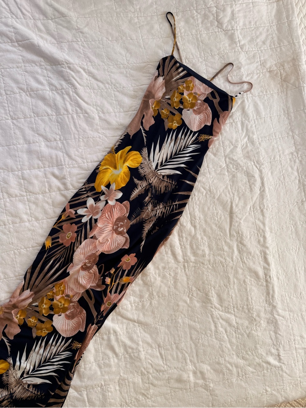 Wilson Black Floral Maxi Dress with Yellow and Blush Flowers